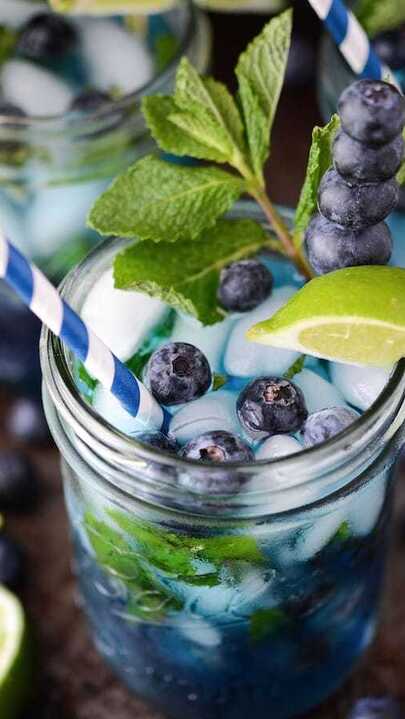 Mátové Mojito s borůvkami